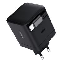 Miniatura 2 de CARGADOR USB-C TRUST MAXO 65W PD CABLE SOLDADO RETRACTABLE 2XUSB-C NEGRO