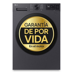 LAVADORA CARGA FRONTAL LG F4X5009TBB 9 KG 1400 RPM A NEGRA