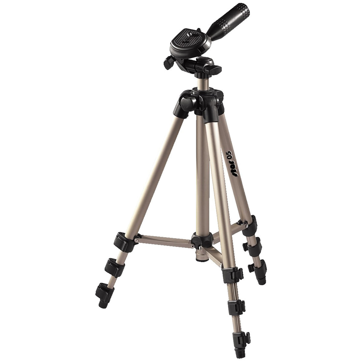 Hama Tr pode para c maras r flex tr pode extensible aluminio cabeza 3D soporte para c maras de fotos estable color dorado negro
