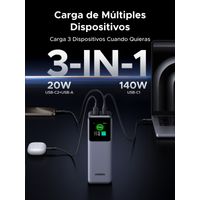 Miniatura 17 de UGREEN POWER BANK NEXODE 200W - 25000MAH - CARGA RAPIDA - GRIS