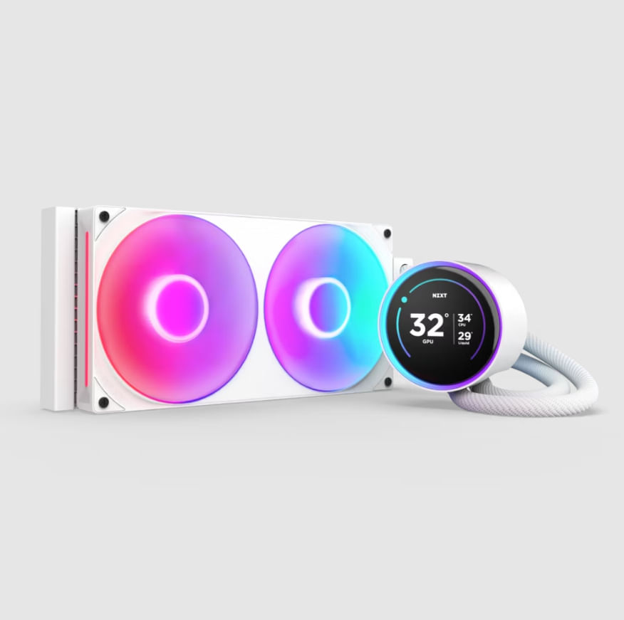 refrigeracion liquida nzxt kraken elite 280mm  blanco  rgb fan