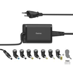 HAMA  Cargador universal port  til  con 7 adaptadores  de 15 19V 65W  Enchufe Europeo  Color negro