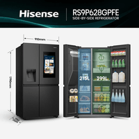 Miniatura 1 de FRIGORIFICO AMERICANO HISENSE RS9P628GPFE NOFROST E NEGRO