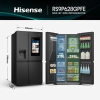 Miniatura 11 de FRIGORIFICO AMERICANO HISENSE RS9P628GPFE NOFROST E NEGRO