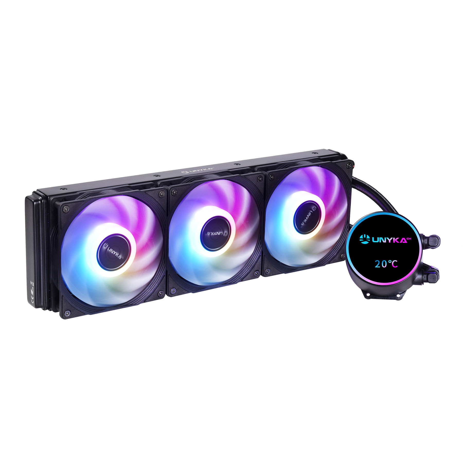 SISTEMA DE REFRIGERACION LIQUIDA UNYKA UK363101 AQUASTORM NEO 360 NEGRO 3x120m PWM TDP 300W PANTALLA