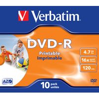 Miniatura 2 de PACK 10 DVD-R 4.7 GB VERBATIM 16X IMP.JEWEL