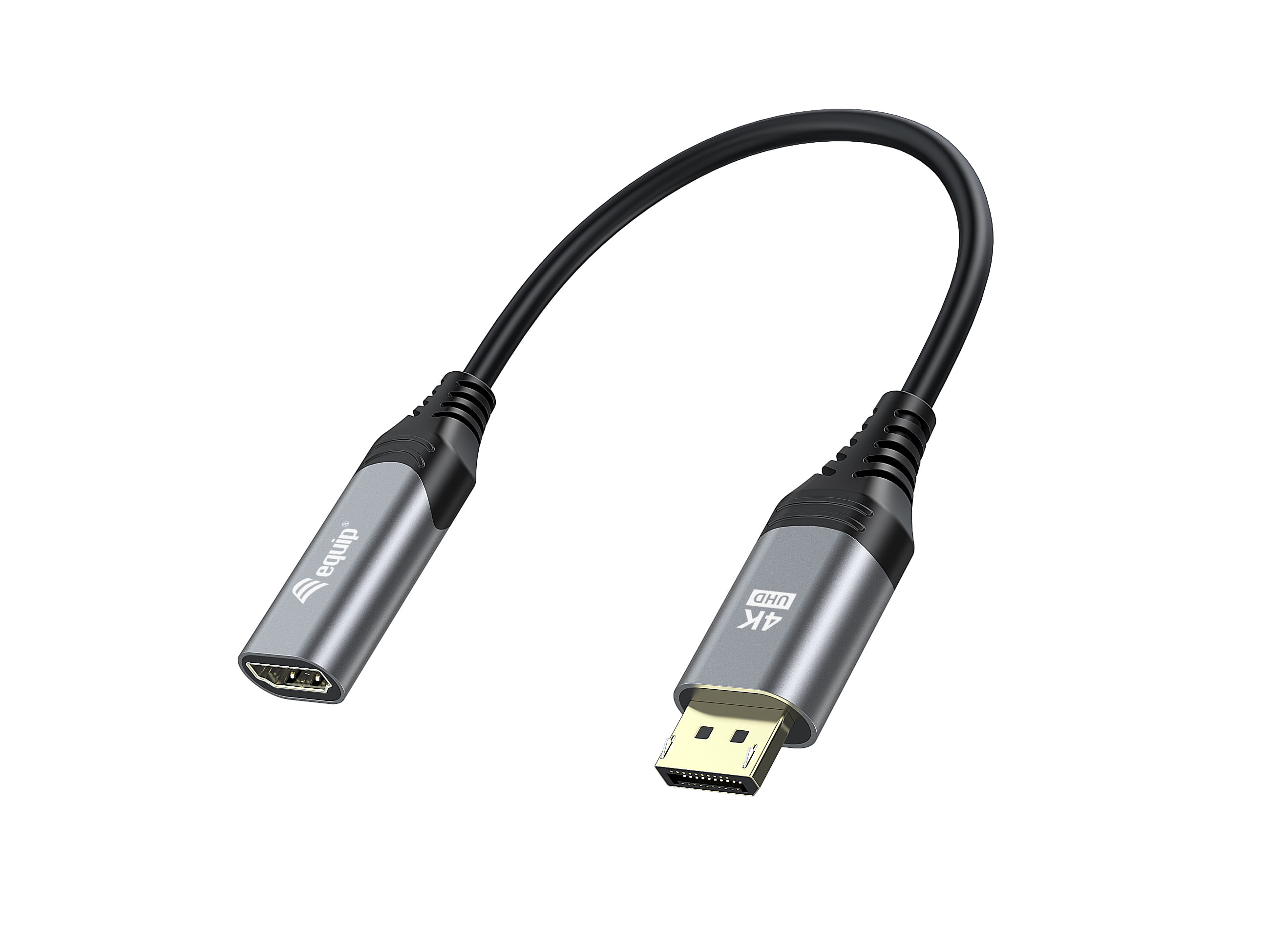 CABLE ADAPTADOR DISPLAYPORT 1.2 A HDMI HEMBRA 4K 0,15CM EQUIP