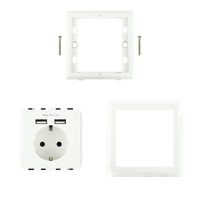 Miniatura 5 de NANOCABLE BASE DE ENCHUFE DE PARED TOMA SCHUKO 2XUSB MAX. 2.4A BLANCA