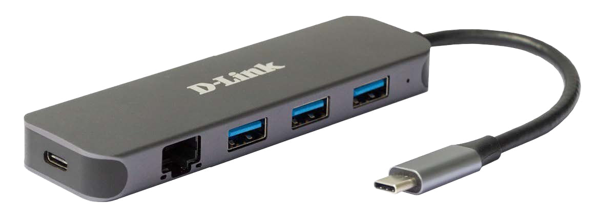 HUB USB-C D-LINK DUB-2334 A 3xUSB3.0 1xUSB-C PD 60W) 1xGb RJ45
