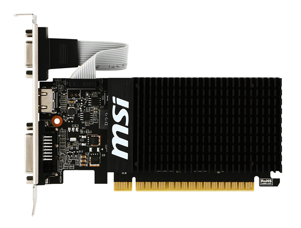 Tarjeta Gráfica MSI GeForce GT 710 2GB GDDR3 Negro
