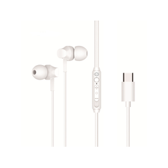 AURICULAR INTRAUDITIVO USB-C CONCEPTRONIC BRENDAN03W 1.2m MICROFONO CONTROLES COLOR BLANCO