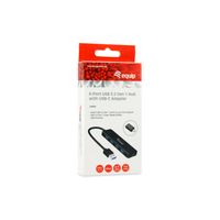 Miniatura 9 de HUB USB EQUIP LIFE A 4 PUERTOS USB 3.2 INCLUYE ADAPTADOR USB-C