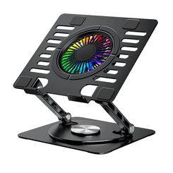 SOPORTE/REFRIGERADOR PORTATIL 17.3" COOLBOX COOLAIR AV1B RGB NEGRA