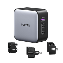 UGREEN CARGADOR RAPIDO DE VIAJE 65W 1X USBA+2XUSBC 65W METAL