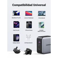 Miniatura 5 de UGREEN CARGADOR RAPIDO DE VIAJE 65W 1X USBA+2XUSBC 65W METAL