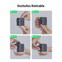 Miniatura 7 de UGREEN CARGADOR RAPIDO DE VIAJE 65W 1X USBA+2XUSBC 65W METAL