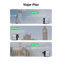 Miniatura 9 de UGREEN CARGADOR RAPIDO DE VIAJE 65W 1X USBA+2XUSBC 65W METAL
