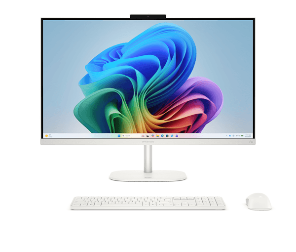 OmniStudio NG AI PC Core Ultra5 322 16GB (1x16GB) DDR5 5600 1T 2280 PCIe Windows 11 NextGen White - IR Camera -Touch/27 Antiglare IPS