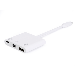 CABLE ADAPTADOR  USB-C MACHO A MINI DP HEMBRA /  USB TIPO A 3.0 /  USB-C HEMBRA  REF.133463