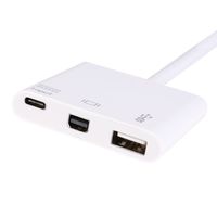 Miniatura 3 de CABLE ADAPTADOR  USB-C MACHO A MINI DP HEMBRA /  USB TIPO A 3.0 /  USB-C HEMBRA  REF.133463