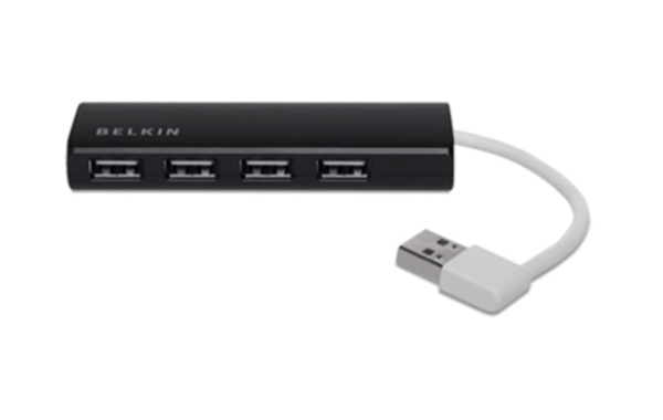 BELKIN 4-PORT USB-A ULTRA-SLIM TRAVEL HUB