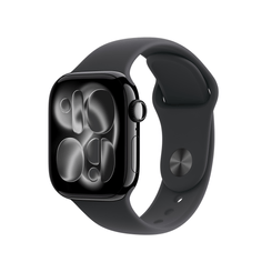 Apple Watch Series 11 GPS + Cellular 42mm Slate Titanium Case with Black Sport Band - M/L