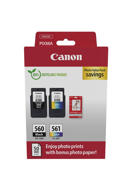 MULTIPACK CANON PG-560/CLI-561 + PAPEL