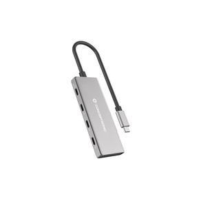Conceptronic-HUBBIES16G-4-Port-USB-3.2-Gen-2-Hub-10Gbps-USB-C-x-4-100W-USB-PD-Aluminum-Case