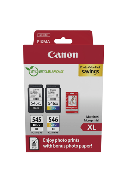 VALUE PACK CANON PG-545XL / CL546XL + GP501 PHOTO