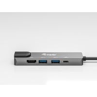 Miniatura 3 de ADAPTADOR USB-C 5EN1 EQUIP HDMI 4K USB-C  DATOS  USB-A 5GB/S X2  USB-C CARGA MAX 100W RJ45 GIGABIT