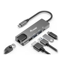 Miniatura 4 de ADAPTADOR USB-C 5EN1 EQUIP HDMI 4K USB-C  DATOS  USB-A 5GB/S X2  USB-C CARGA MAX 100W RJ45 GIGABIT