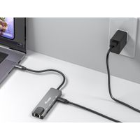 Miniatura 8 de ADAPTADOR USB-C 5EN1 EQUIP HDMI 4K USB-C  DATOS  USB-A 5GB/S X2  USB-C CARGA MAX 100W RJ45 GIGABIT