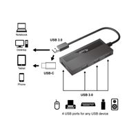 Miniatura 3 de HUB USB EQUIP LIFE A 4 PUERTOS USB 3.2 INCLUYE ADAPTADOR USB-C