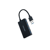 Miniatura 1 de HUB NANO CABLE USB3.0 4PTOS USB-A/M - USB3.0/H 15CM NEGRO