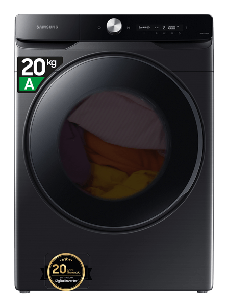 LAVADORA CARGA FRONTAL SAMSUNG WF20DG8650BVU3 20 KG 1000 RPM A NEGRA