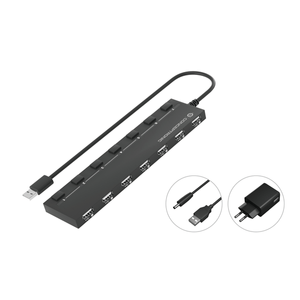 HUB-USB-2.0-CONCEPTRONIC--HUBBIES08-7-PUERTOS-CON-INTERRUPTORES-CON-ALIMENTADOR