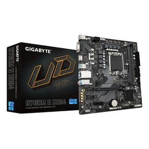 GIGABYTE-Intel--B760M-H-DDR4-Placa-base---Soporta-CPUs-Intel-Core-de-14ª-generacion-VRM-digital-de-6-1-1-fases-hasta-3200MHz-DDR4--OC--2xPCIe-4.0-M.2-GbE-LAN-USB-3.2-Gen1-LGA-1700