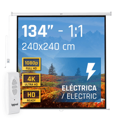 PANTALLA PROYECCION IGGUAL 240X240 MURAL ELECTRICA