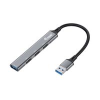 Miniatura 2 de HUB USB EQUIP LIFE USB  1 PUERTO USB 3.0 3 PUERTOS USB 2.0 CARCASA ALUMINIO