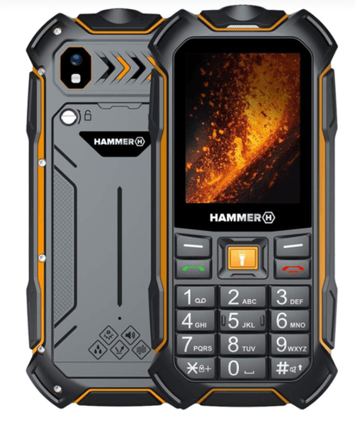 HAMMER Boost 2 Negro Amarillo Telefono Rugerizado