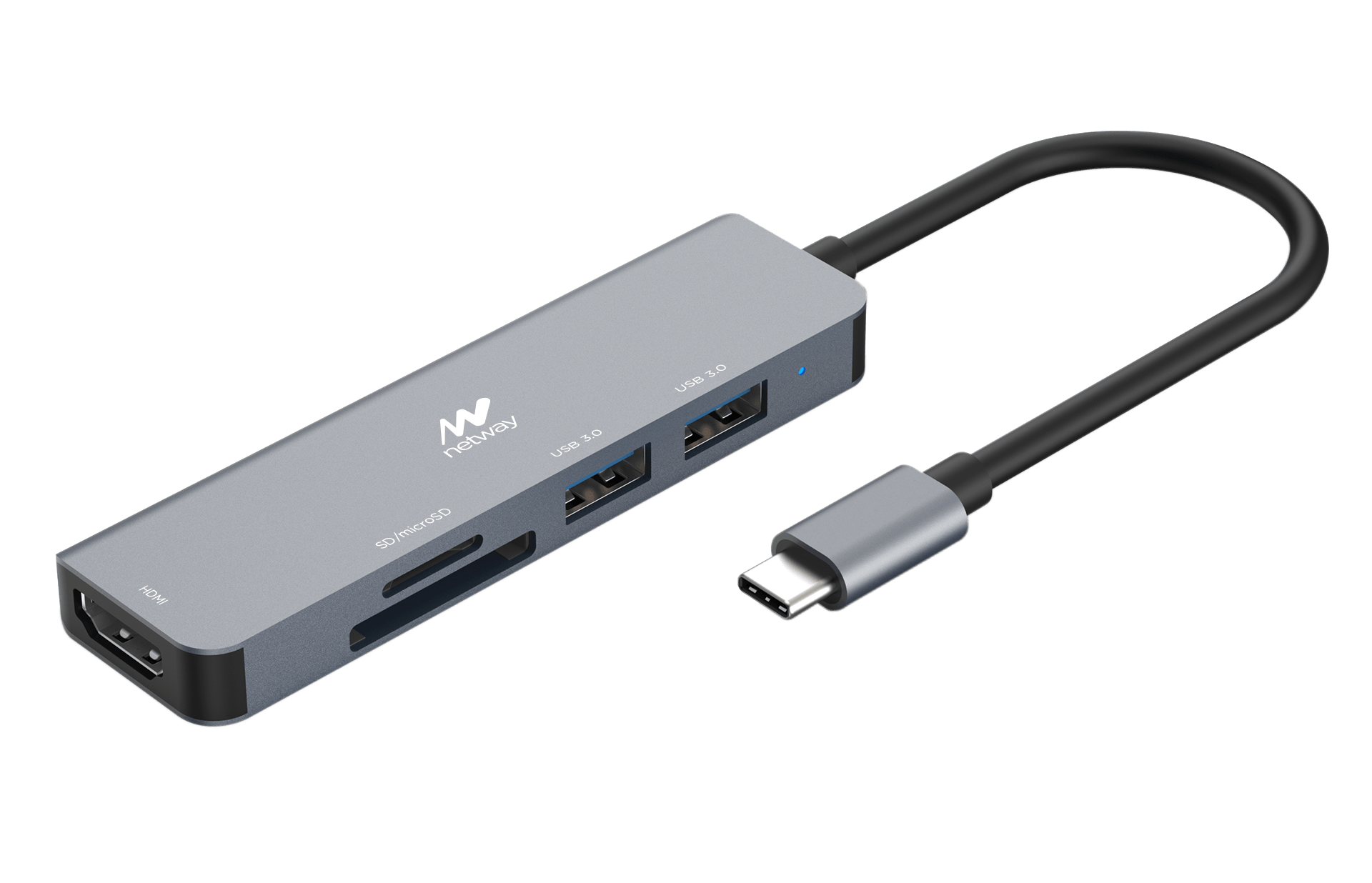 ADAPTADOR USB-C TO HDMI+2×USB3.0+SD/TF.