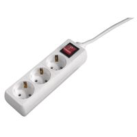 Miniatura 2 de REGLETA ALIMENTACION HAMA CON 3 TOMAS INTERRUPTOR 1,4m COLOR BLANCO