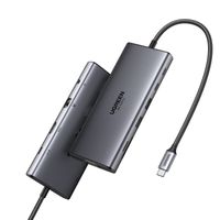 Miniatura 2 de UGREEN HUB 11-IN-1 USB-C TO 3XUSB-C 2X USB-A  HDMI/VGA/RJ45/SD/TF/3.5 MM - GREY