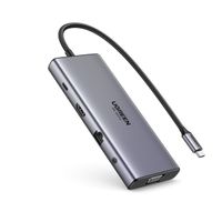 Miniatura 3 de UGREEN HUB 11-IN-1 USB-C TO 3XUSB-C 2X USB-A  HDMI/VGA/RJ45/SD/TF/3.5 MM - GREY