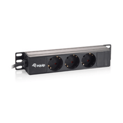 REGLETA ALIMENTACION RACK 10" 3 TOMAS 1U