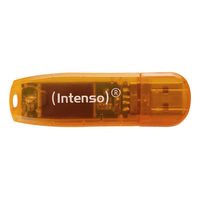 Miniatura 1 de MEMORIA 64 GB REMOVIBLE INTENSO USB 2.0 RAINBOW NARANJA