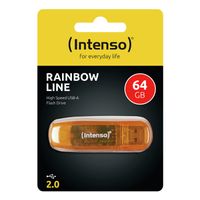 Miniatura 4 de MEMORIA 64 GB REMOVIBLE INTENSO USB 2.0 RAINBOW NARANJA