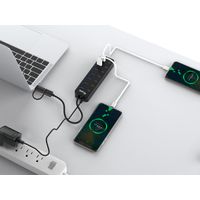 Miniatura 5 de HUB USB EQUIP LIFE 128965 7 PUERTOS USB-A 3.2 GEN1 CON INTERRUPTOR LED  5V/2A INCLUYE ADAPTADOR A USB-C