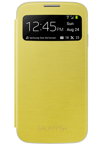 FUNDA SAMSUNG GALAXY S4 FLIP COVER VENTANA FRONTAL.SUSTITUYE TAPA TRASERA/AMARILLO/EF-CI950BYEGWW