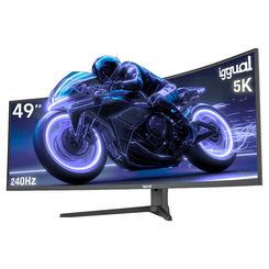 IGGUAL Monitor 49" 5K DQHD 1ms 240Hz MM AA Curvo   49" LED VA UltraWide 5K HD HDMI Altavoces